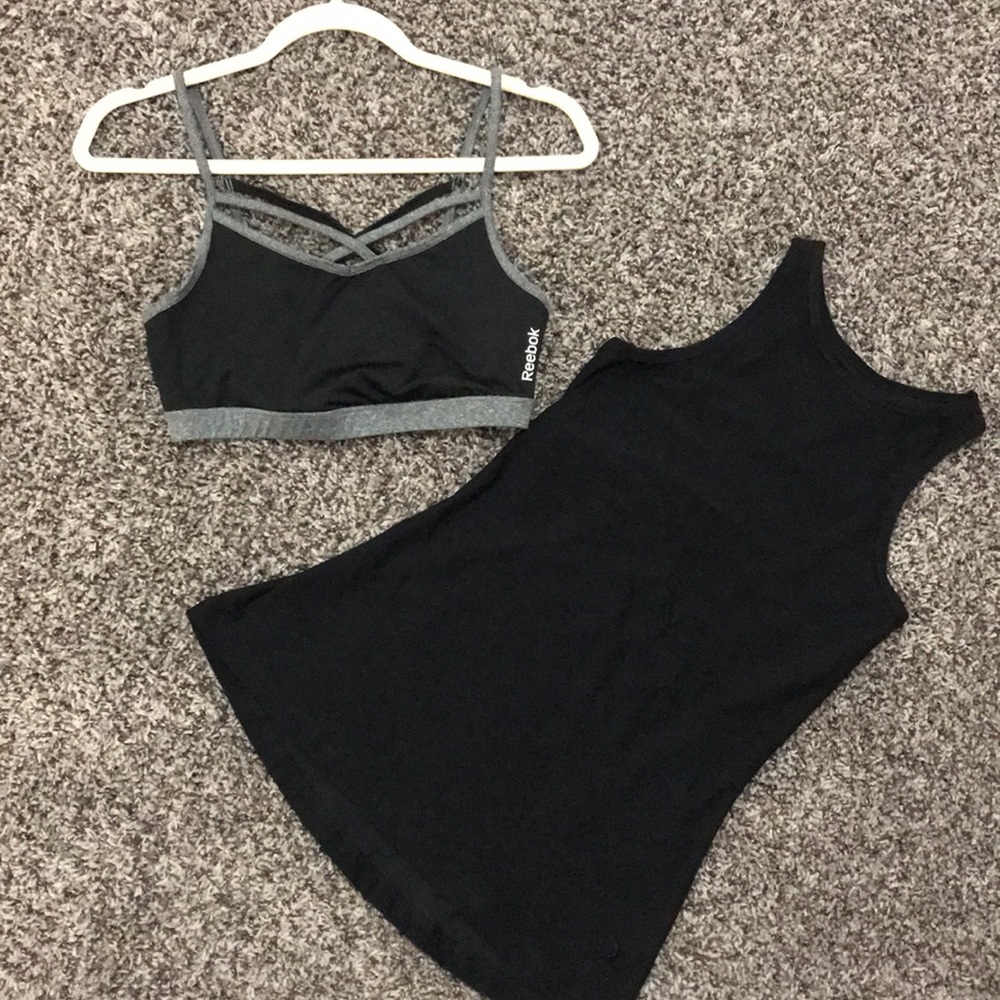 Sports Bra and Yoga Top, Size Small